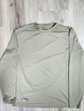Under Armour Tactical Long Sleeve T-Shirt Loose Fit Heat Gear Federal Tan Large